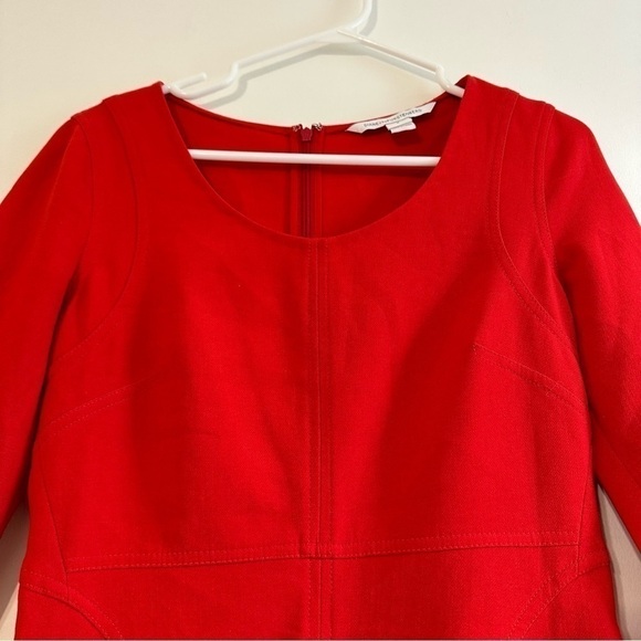 Diane von Furstenberg Paloma Scoop-Neck Flare Dress size 4 red - Picture 13 of 14